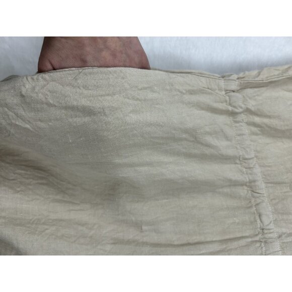 Cloth & Stone Jumpsuit Women S Beige  V Neck Sleeveless Wide Leg Crop 100 Linen - Picture 12 of 15